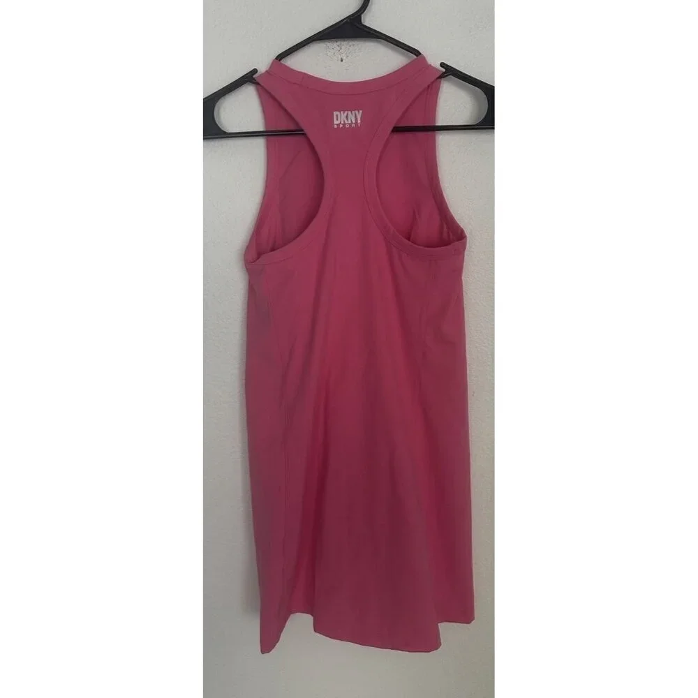 Dkny Sport Women's Regular Fit Racerback Sleeveless Tennis Dress Pink New